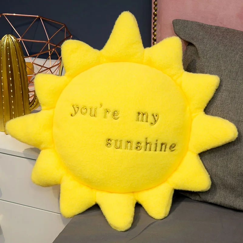 Cute Rainbow Cloud Sun Star Throw Pillow Cushion Rainbow Plush Toy Baby Kids Bedroom Decoration Toy Pillow Sofa Cushion