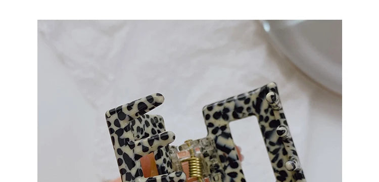 2024 Korea New Fine Vintage Women 3.5CM Small Hairpins Acrylic Tortoise-Shell Square Crab Hair Claw Clips For Girls Accessories