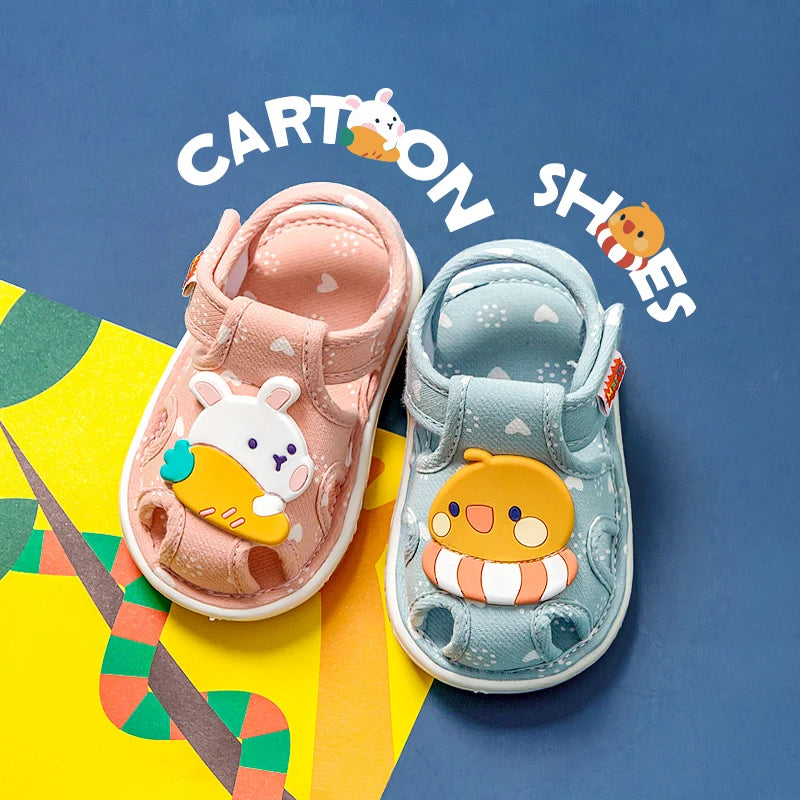 Cheerful Mario Baby shoes Cute vocalizing baby shoes Cartoon animal toddler shoes for boys and girls