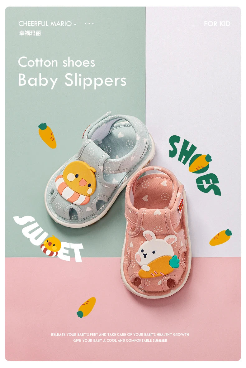 Cheerful Mario Baby shoes Cute vocalizing baby shoes Cartoon animal toddler shoes for boys and girls