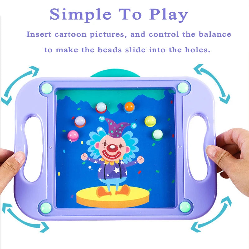 Child 3D Educational Toy Baby Montessori Balance Ball Maze Board Puzzle Montessori Maze Balance Game Popular Gift For Toddlers