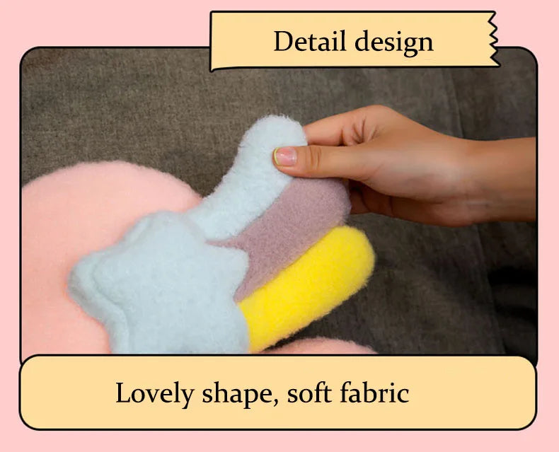 Cute Rainbow Cloud Sun Star Throw Pillow Cushion Rainbow Plush Toy Baby Kids Bedroom Decoration Toy Pillow Sofa Cushion