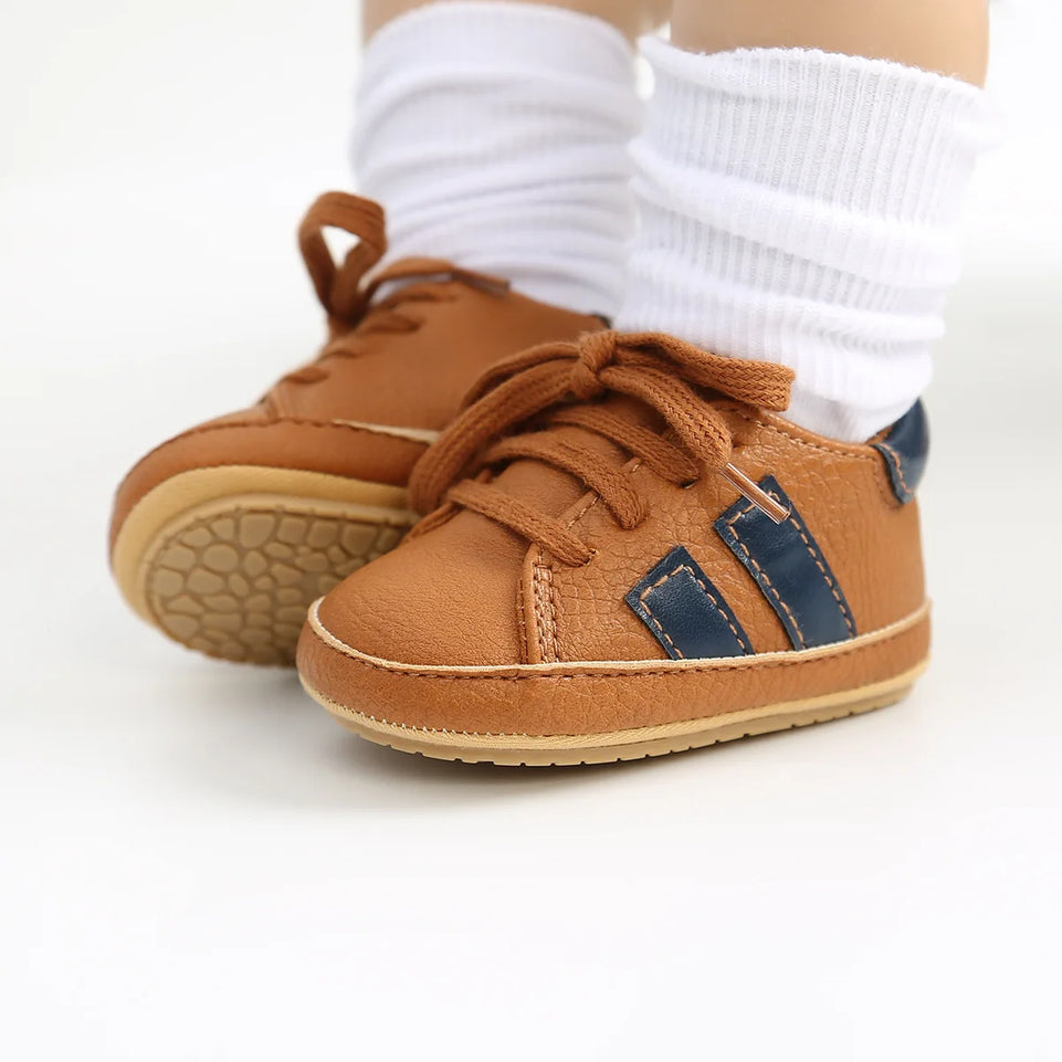 Newborn Baby Non-slip Toddler Shoes Boys Girls Baby Casual Foreign Fashion Baby Shoes Rubber Soft Bottom Shallow Baby Shoes