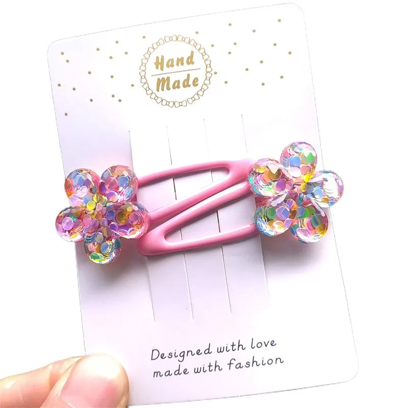2PCS Cute Star Flower Grape Princess Headwear Kids Elastic Hair Bands Cartoon Baby Headdress Children Ropes Girls Accessories