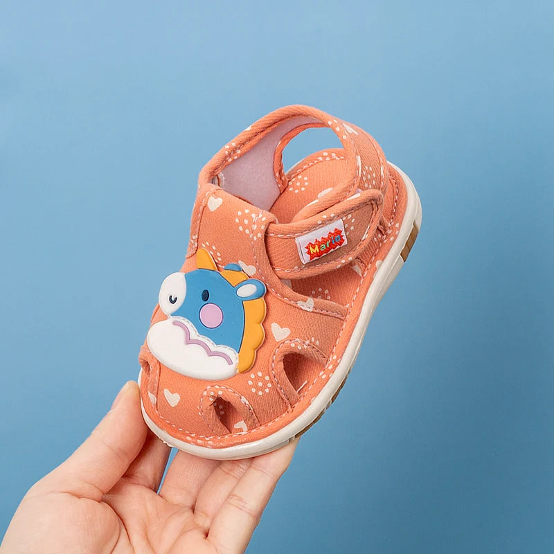 Cheerful Mario Baby shoes Cute vocalizing baby shoes Cartoon animal toddler shoes for boys and girls