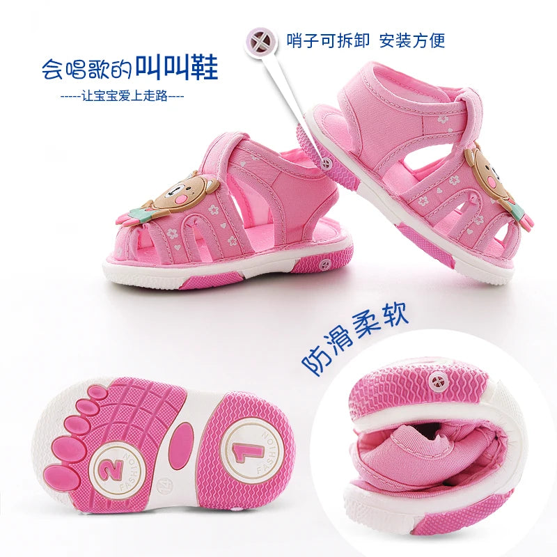 Cheerful Mario Baby shoes Cute vocalizing baby shoes Cartoon animal toddler shoes for boys and girls