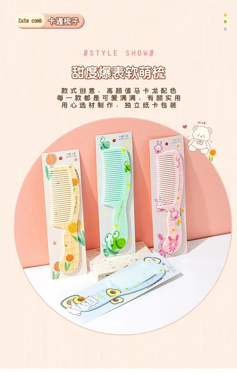 New Portable Untangling Hair Brush Health Care Tools Combs Kids Cute Rabbit Bear Children Hairbrush Comb for Girls Accessories