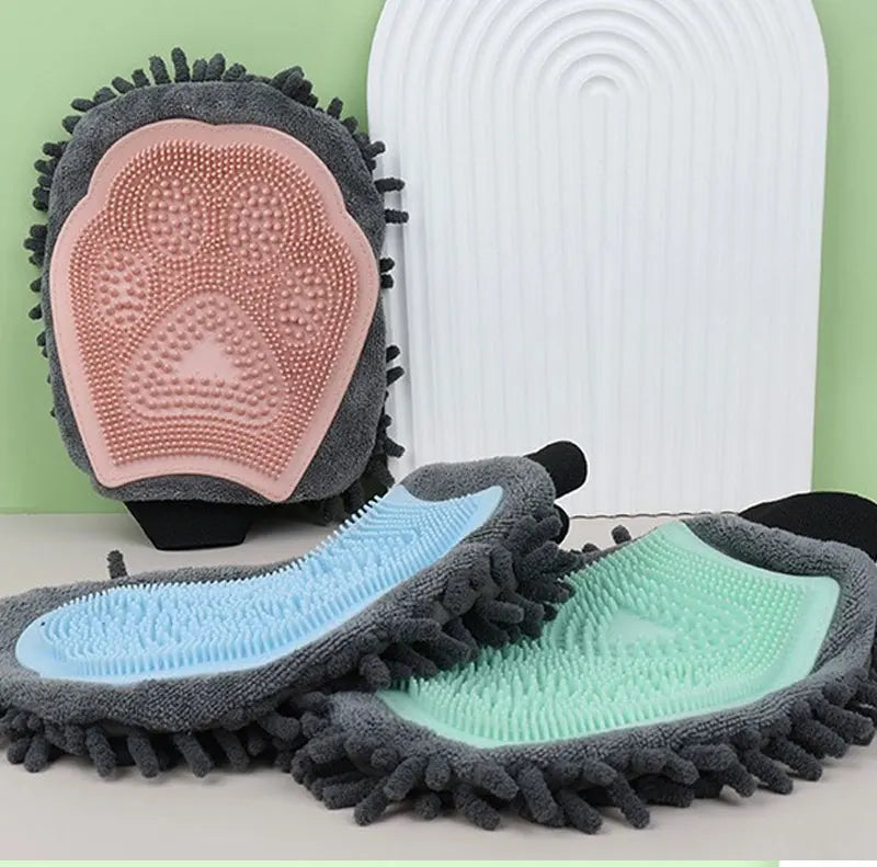 1PC Dog Grooming Brushes Shedding Comb Gloves Double-Sided Cleaning Massage Glove Dog Hair Removal Glove Dog Hair Removes Glove