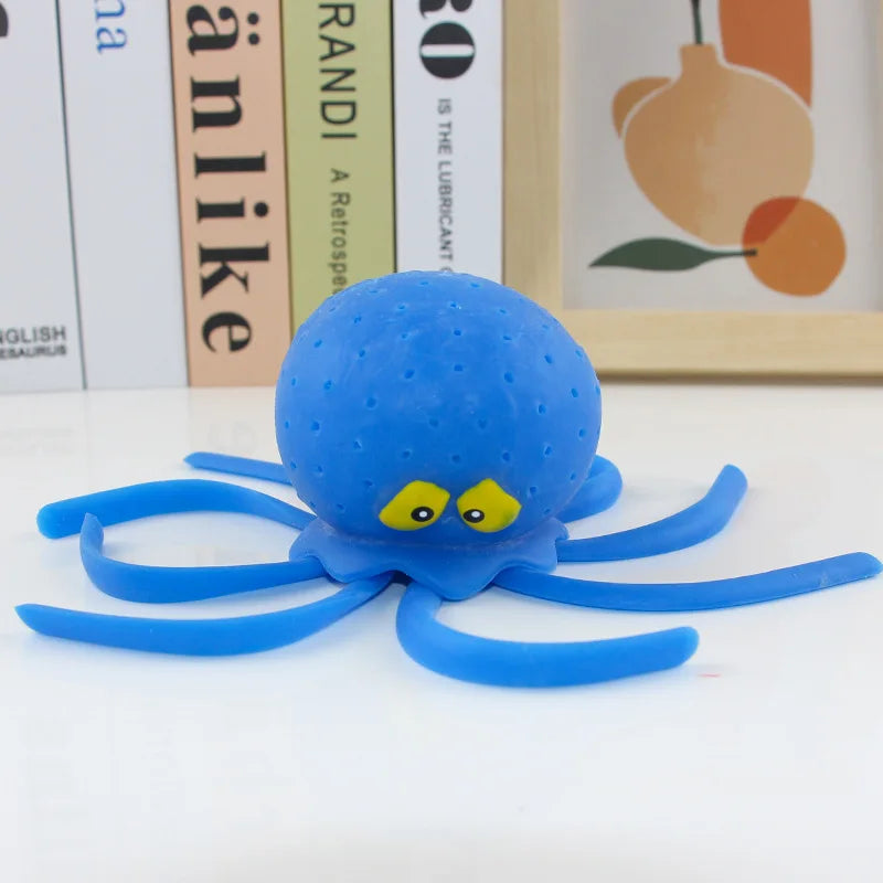 Summer Swimming Play Water Bathroom Toy Baby Bath Toys Sponge Water Absorbing Octopus Squeezing Stress Relief Toys for Children