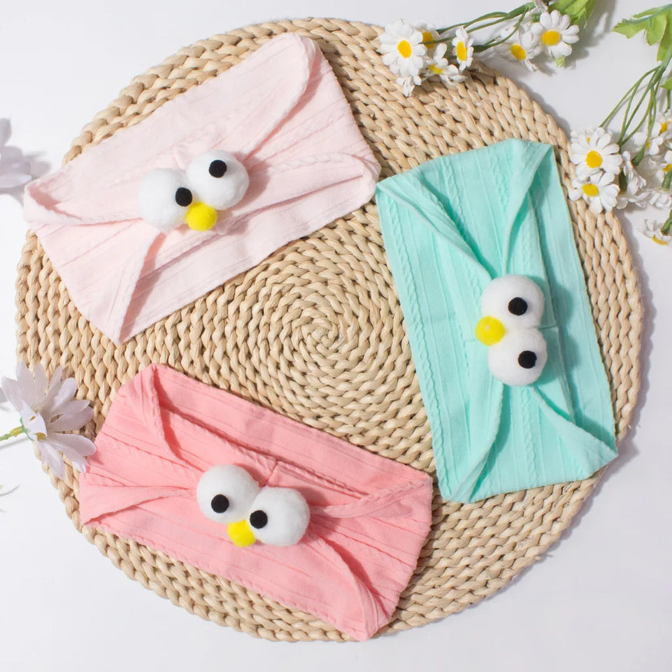 10 Colors Baby Fontanelle Headband Cute Eyes Baby Jacquard Headband Children Elastic Headband Boys and Girls Accessories