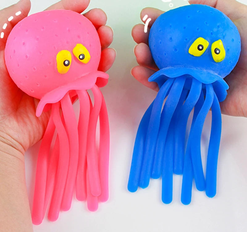 Summer Swimming Play Water Bathroom Toy Baby Bath Toys Sponge Water Absorbing Octopus Squeezing Stress Relief Toys for Children