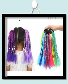 2PCS Cute Princess Five Star Color Double Head Headwear Kids Elastic Hair Bands Children Ropes Girls Accessories Baby Headdress