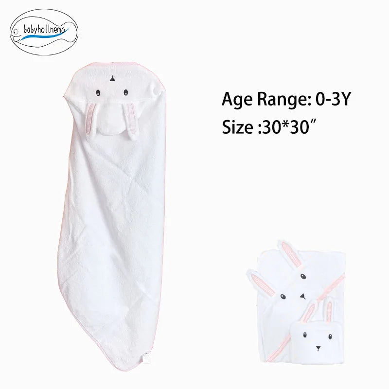 Cartoon Baby Bath Towel cotton soft Bathrobe Hooded Swaddle Towel Skin-friendly Machine Washable for Boys Girls