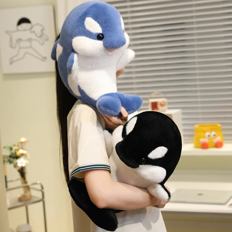 35/50cm Kawaii Killer Whale Plush Toys Stuffed Orcinus Orca Fish Doll Cute Shark Cartoon Soft Sleep Pillow Kids Girls Baby Gift