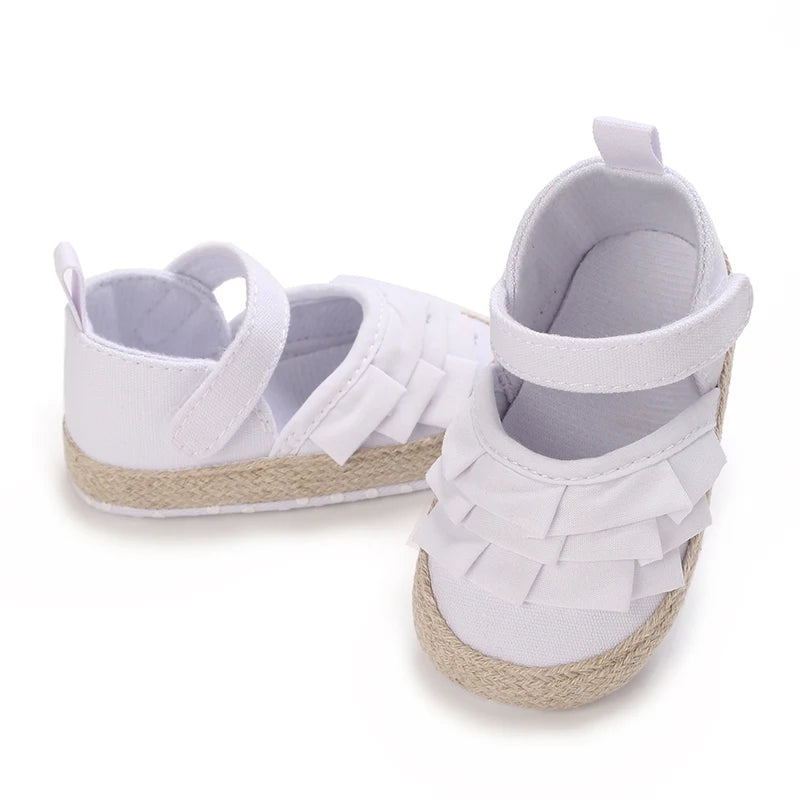 Newborn Baby Shoes Girls' Baby Baby Shoes Princess Flower Baby Cotton Sole First Walking Shoes For 0-18 Months