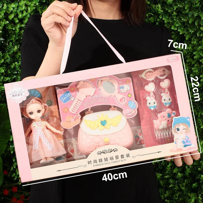 Toys BJD Doll for Girls Gifts Princess Bag Pet Shop Bicycle Joint Movable Full Set DIY Toy Children's Toy Birthday Christmas