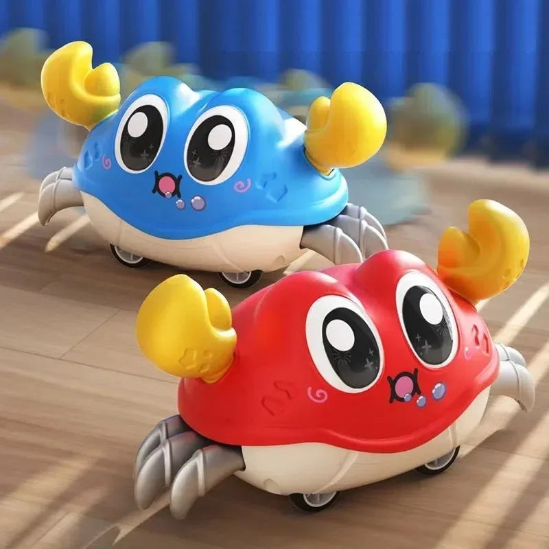 Crawling Crab Tummy Time Walking Dancing Toy Baby Sensory Toy Learning Crawl Gifts Double Force Walking Crawling Toys