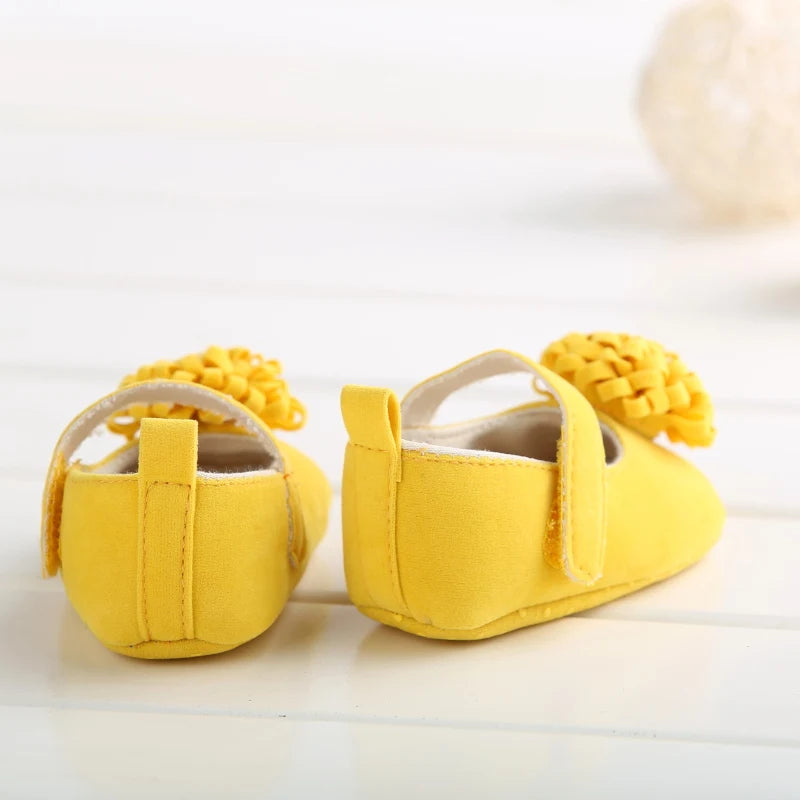 Spring and Autumn 0-18M Newborn Baby Shoes Flower Decoration Princess Shoes Fashion Preschool Soft Soled Anti Slip Baby Shoes