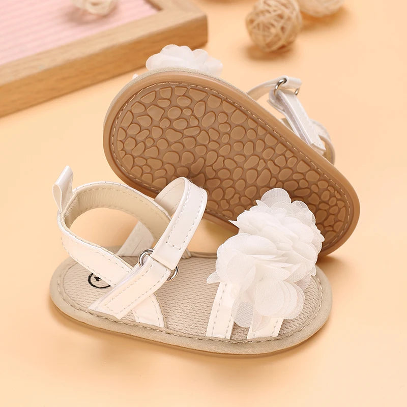 Baby Shoes Baby Shoes 0-18 Months Female Infant Fashion Flower Sandals Non slip Soft Sole Walking Shoes