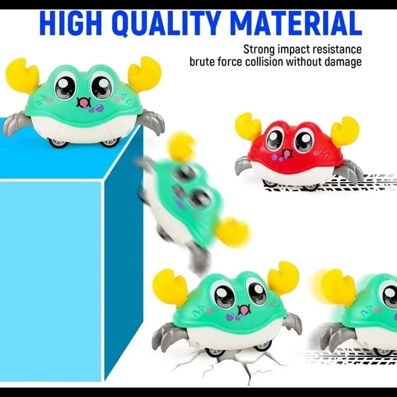 Crawling Crab Tummy Time Walking Dancing Toy Baby Sensory Toy Learning Crawl Gifts Double Force Walking Crawling Toys