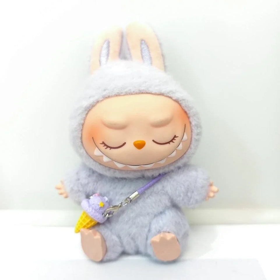 For Ropa labubu v1/v2/v3 pendant baby clothes labubu 3.0 lucky purple bow skirt Outfit Doll Accessories (No dolls)