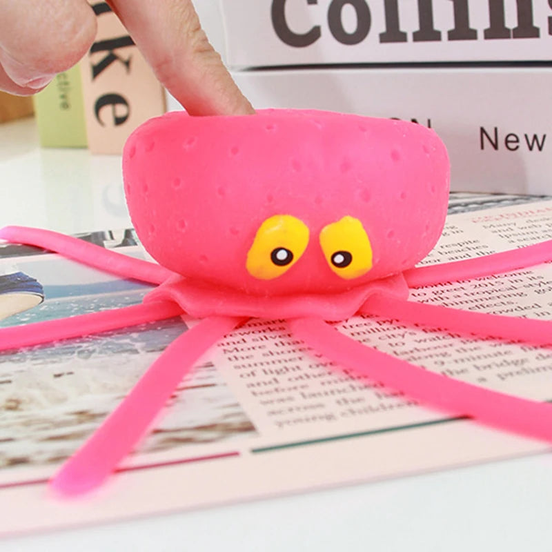 Summer Swimming Play Water Bathroom Toy Baby Bath Toys Sponge Water Absorbing Octopus Squeezing Stress Relief Toys for Children