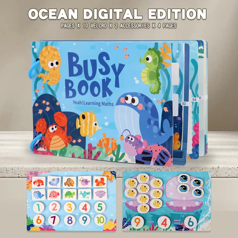 Montessori Baby Busy book My First Quiet Book Paste Early Learning Education Children Toy Matching Puzzles Game For Baby Gift