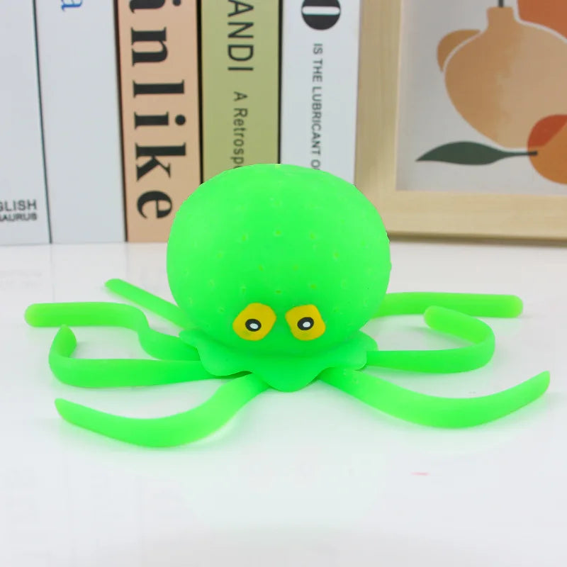 Summer Swimming Play Water Bathroom Toy Baby Bath Toys Sponge Water Absorbing Octopus Squeezing Stress Relief Toys for Children
