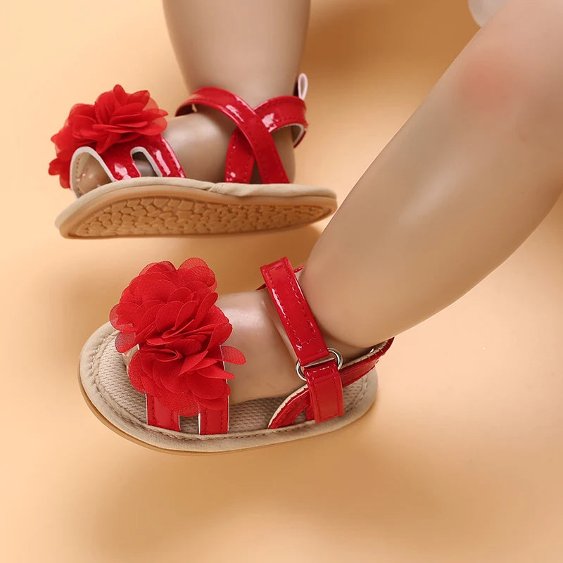 Baby Shoes Baby Shoes 0-18 Months Female Infant Fashion Flower Sandals Non slip Soft Sole Walking Shoes