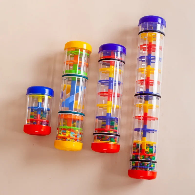 Montessori Baby Rain Stick Musical Toy Baby Rattles Early Educational Toy Musical Instrument Sensory Toys for Kids Children Gift