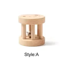 Baby Handheld Bell, Ringing Instrument, Early Childhood Education, Soothing Bed Bell, Wooden Gripping, Chewing Toy baby gift