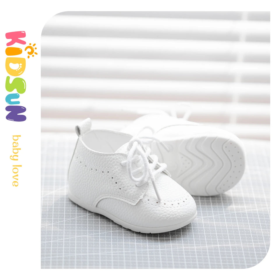 Classic Lace-up Baby Shoes Spring Boy and Girl British Style Baby Shoes Multi-color Baby Rubber Soles Non-slip Walking Shoes