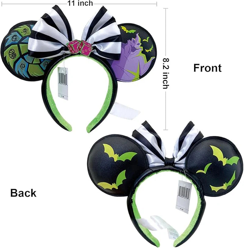 Minnie Mouse Ear Headband For Women Disneyland Headband Mickey Adult/Child Ears Leather Plush Sequin Cosplay Girls Accessories