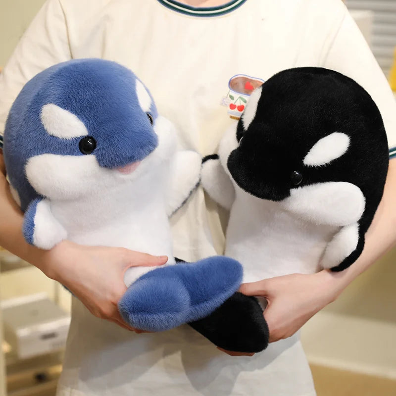 35/50cm Kawaii Killer Whale Plush Toys Stuffed Orcinus Orca Fish Doll Cute Shark Cartoon Soft Sleep Pillow Kids Girls Baby Gift