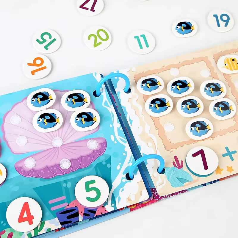 Montessori Baby Busy book My First Quiet Book Paste Early Learning Education Children Toy Matching Puzzles Game For Baby Gift