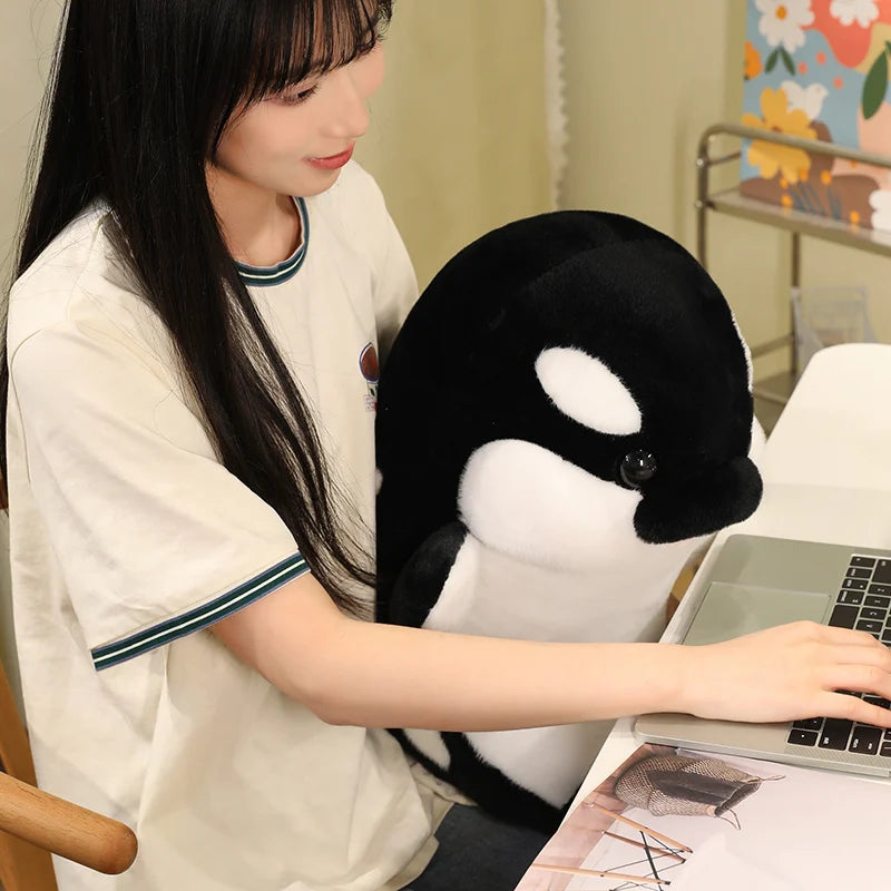 35/50cm Kawaii Killer Whale Plush Toys Stuffed Orcinus Orca Fish Doll Cute Shark Cartoon Soft Sleep Pillow Kids Girls Baby Gift