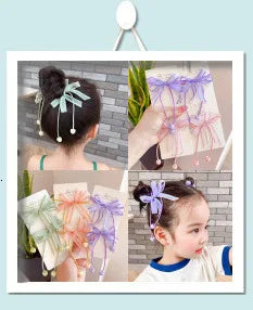 2PCS Cute Princess Five Star Color Double Head Headwear Kids Elastic Hair Bands Children Ropes Girls Accessories Baby Headdress