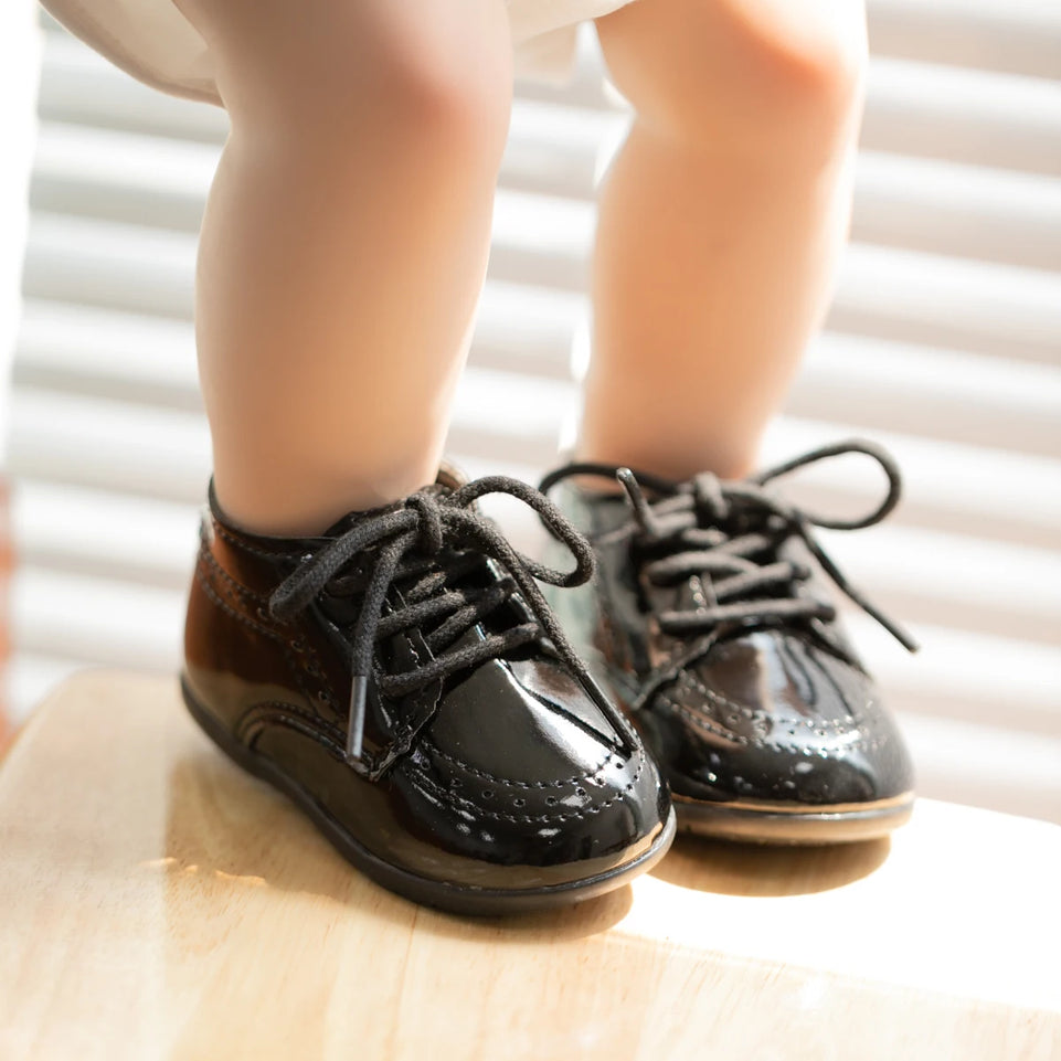 Classic Lace-up Baby Shoes Spring Boy and Girl British Style Baby Shoes Multi-color Baby Rubber Soles Non-slip Walking Shoes