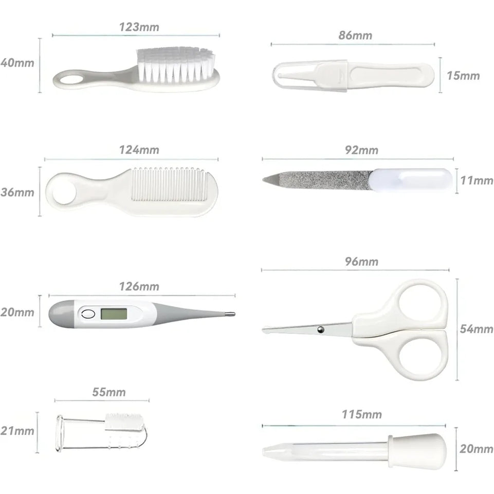 Baby Healthcare and Grooming Kit Baby Safety Set Newborn Nursery Health Care Set with Hair Brush Nail Clippers for Baby Care Kit