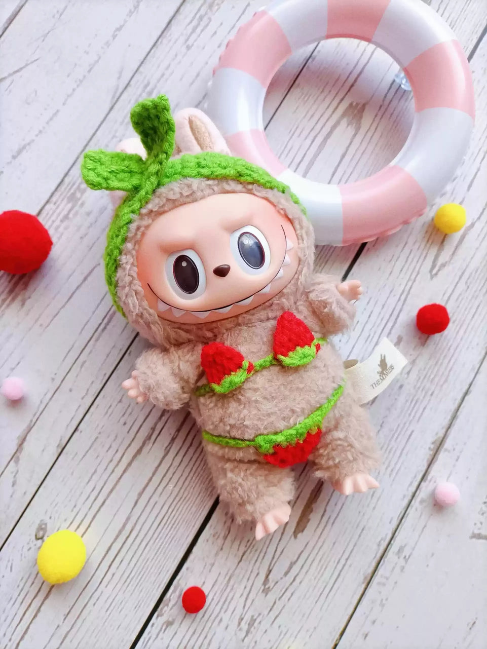 Labubu Clothing Summer Clothes Bikini Baby Clothes Glue Doll Pendant Potato Chip Clothes Replace Packaging Decoration