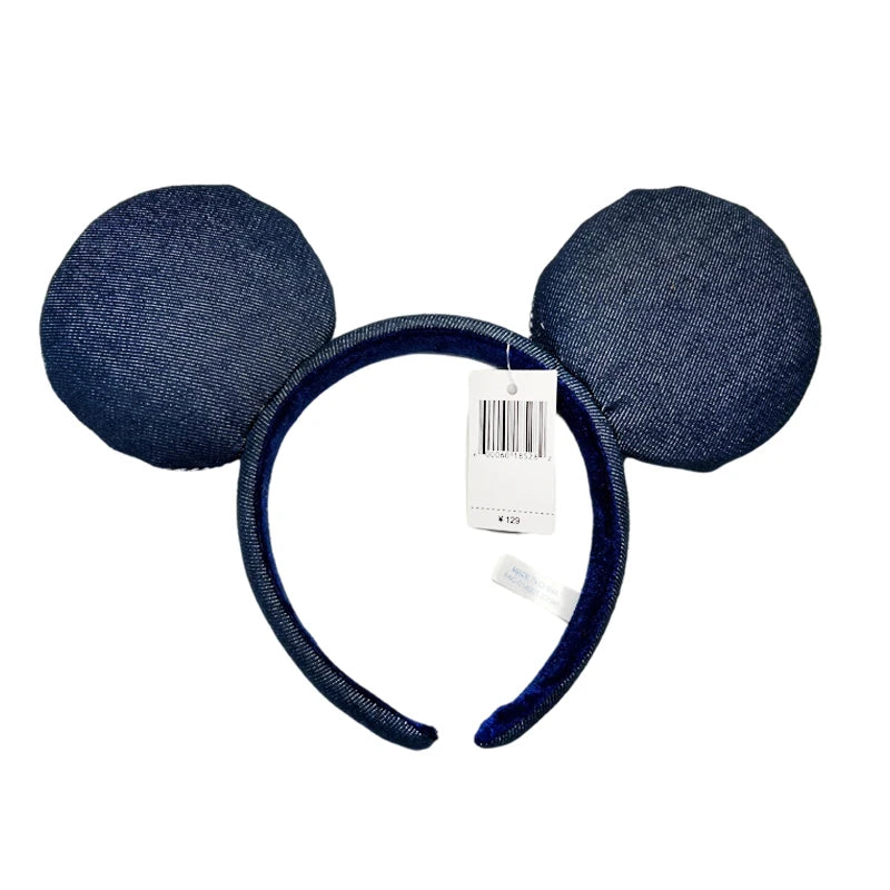 Minnie Mouse Ear Headband For Women Disneyland Headband Mickey Adult/Child Ears Leather Plush Sequin Cosplay Girls Accessories
