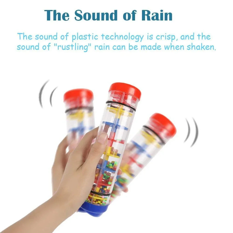 Montessori Baby Rain Stick Musical Toy Baby Rattles Early Educational Toy Musical Instrument Sensory Toys for Kids Children Gift