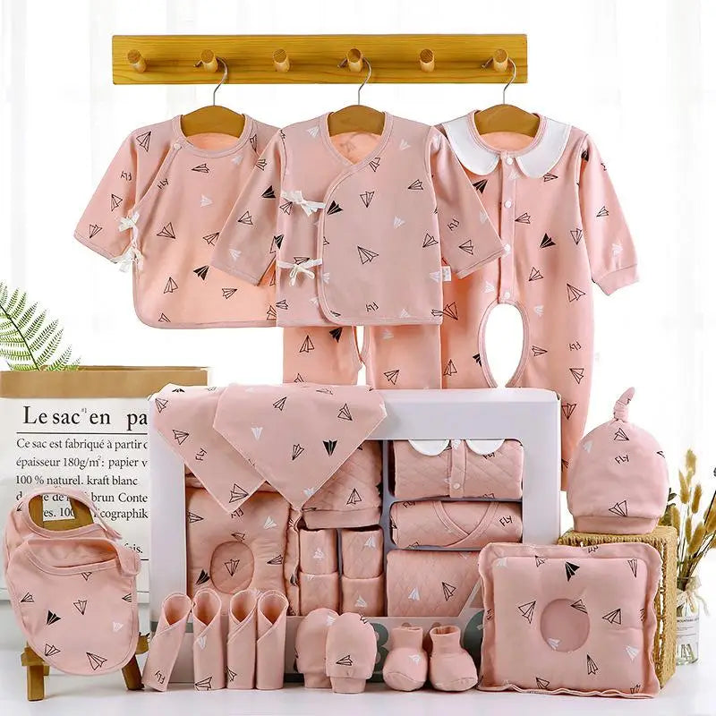 18/22 Pieces Newborn Clothes Baby Gift Pure Cotton Baby Set 0-6 Months Autumn And Winter Kids Clothes Suit Unisex Without Box