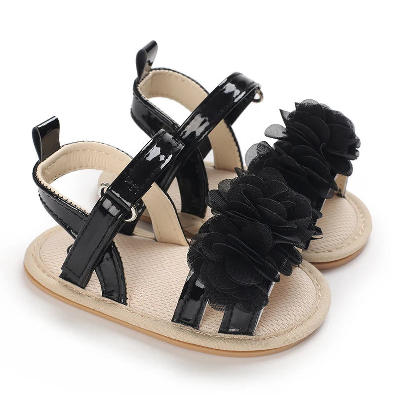 Baby Shoes Baby Shoes 0-18 Months Female Infant Fashion Flower Sandals Non slip Soft Sole Walking Shoes