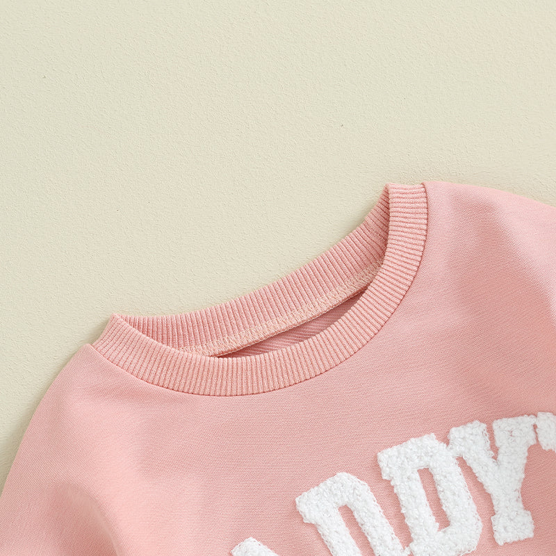 2023-10-05 Lioraitiin 0-18M Daddys Girls Newborn Baby Clothes Ruffle Long Sleeve Sweatshirt Bodysuit Infant Baby Girl Outfits