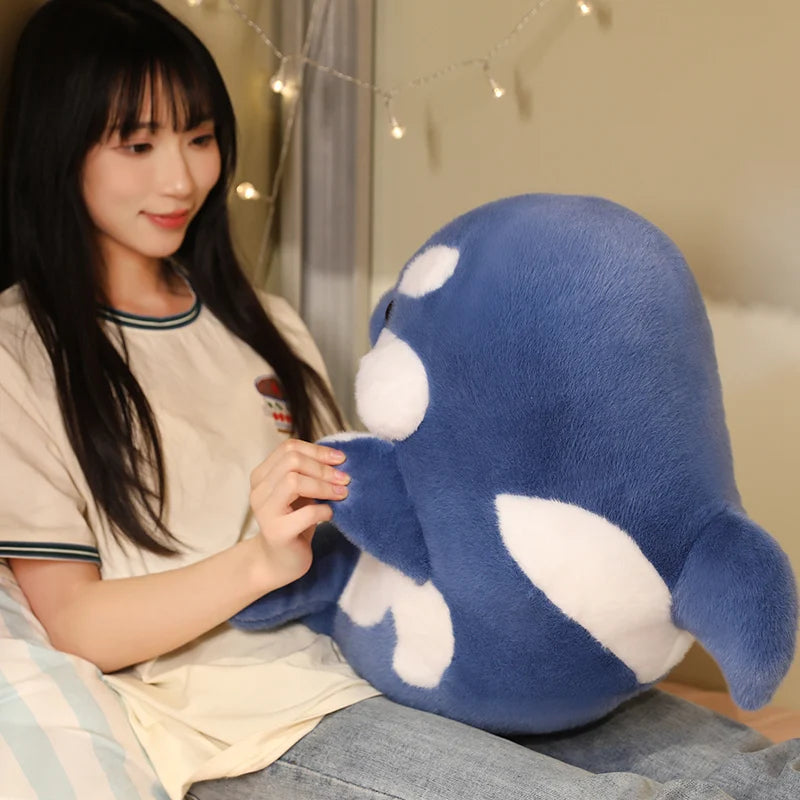 35/50cm Kawaii Killer Whale Plush Toys Stuffed Orcinus Orca Fish Doll Cute Shark Cartoon Soft Sleep Pillow Kids Girls Baby Gift