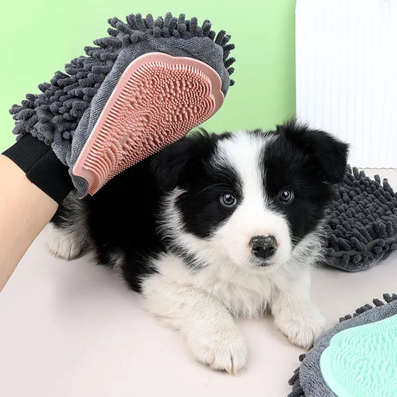 1PC Dog Grooming Brushes Shedding Comb Gloves Double-Sided Cleaning Massage Glove Dog Hair Removal Glove Dog Hair Removes Glove