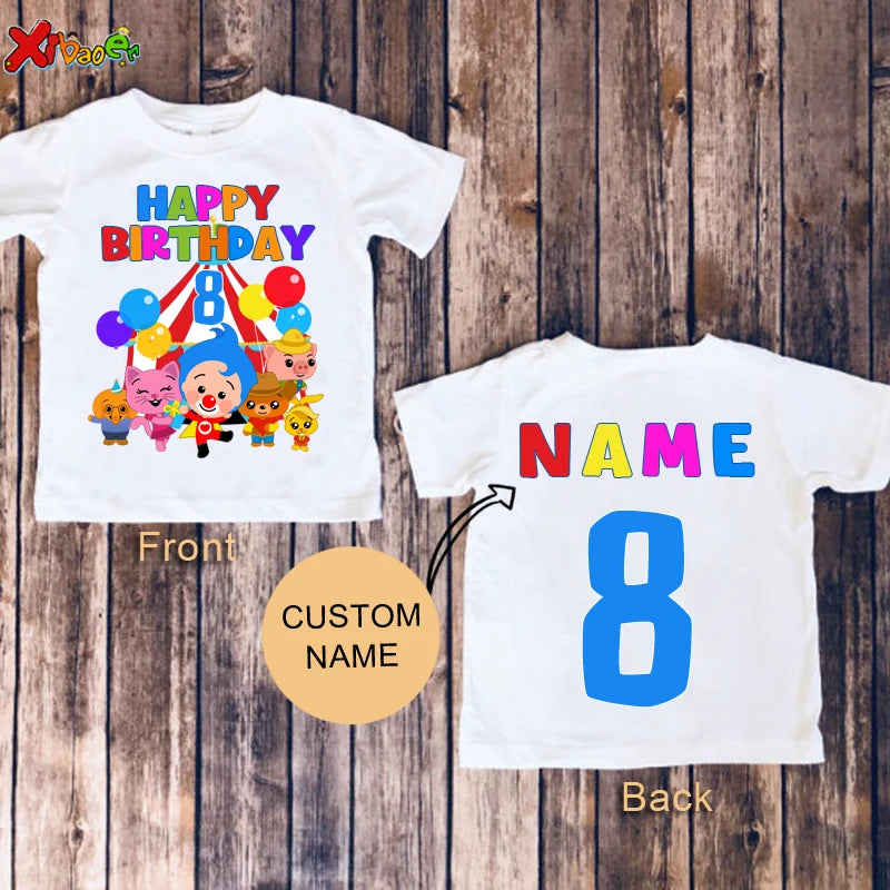 boy Birthday Shirt Girl Shirts Party Shirt for Kids Personalized Name Shirt Toddler Baby Gift 3 1st Clothes Boy Tee Girl Shirt