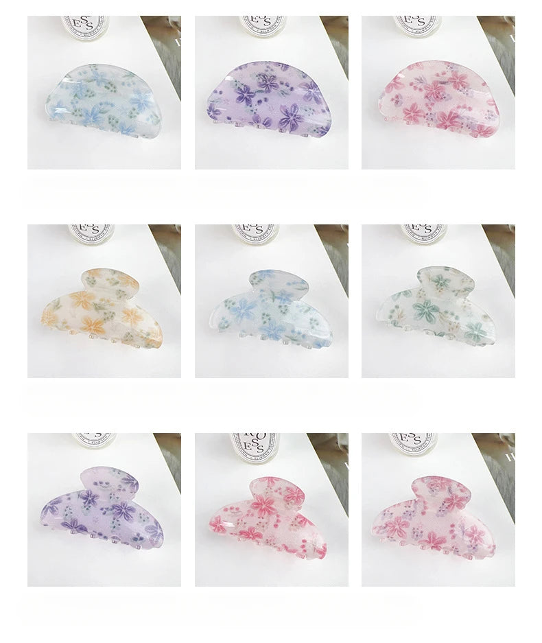 Artistic hair claw clip Flowers hair claws Floral hair claw Sweet hair clip claw Hair clips for girls Accessories for women