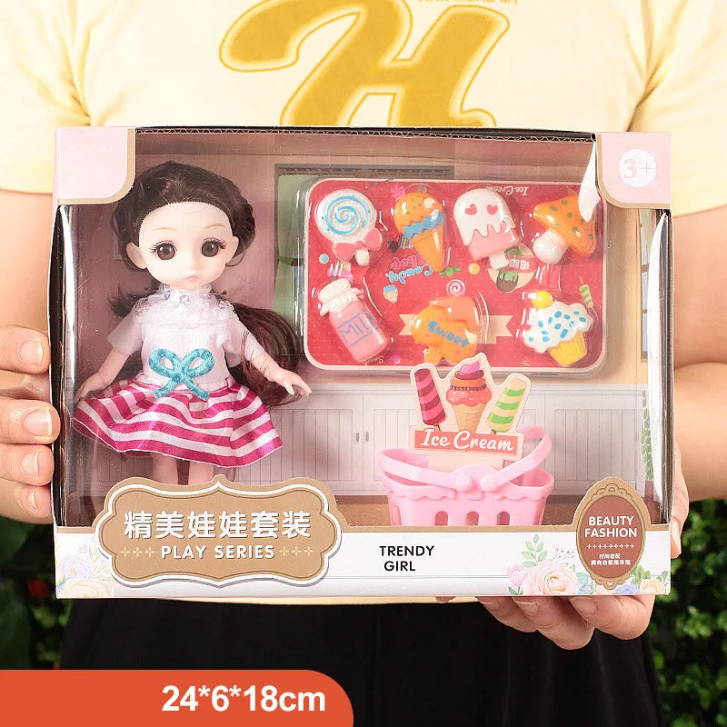 Toys BJD Doll for Girls Gifts Princess Bag Pet Shop Bicycle Joint Movable Full Set DIY Toy Children's Toy Birthday Christmas